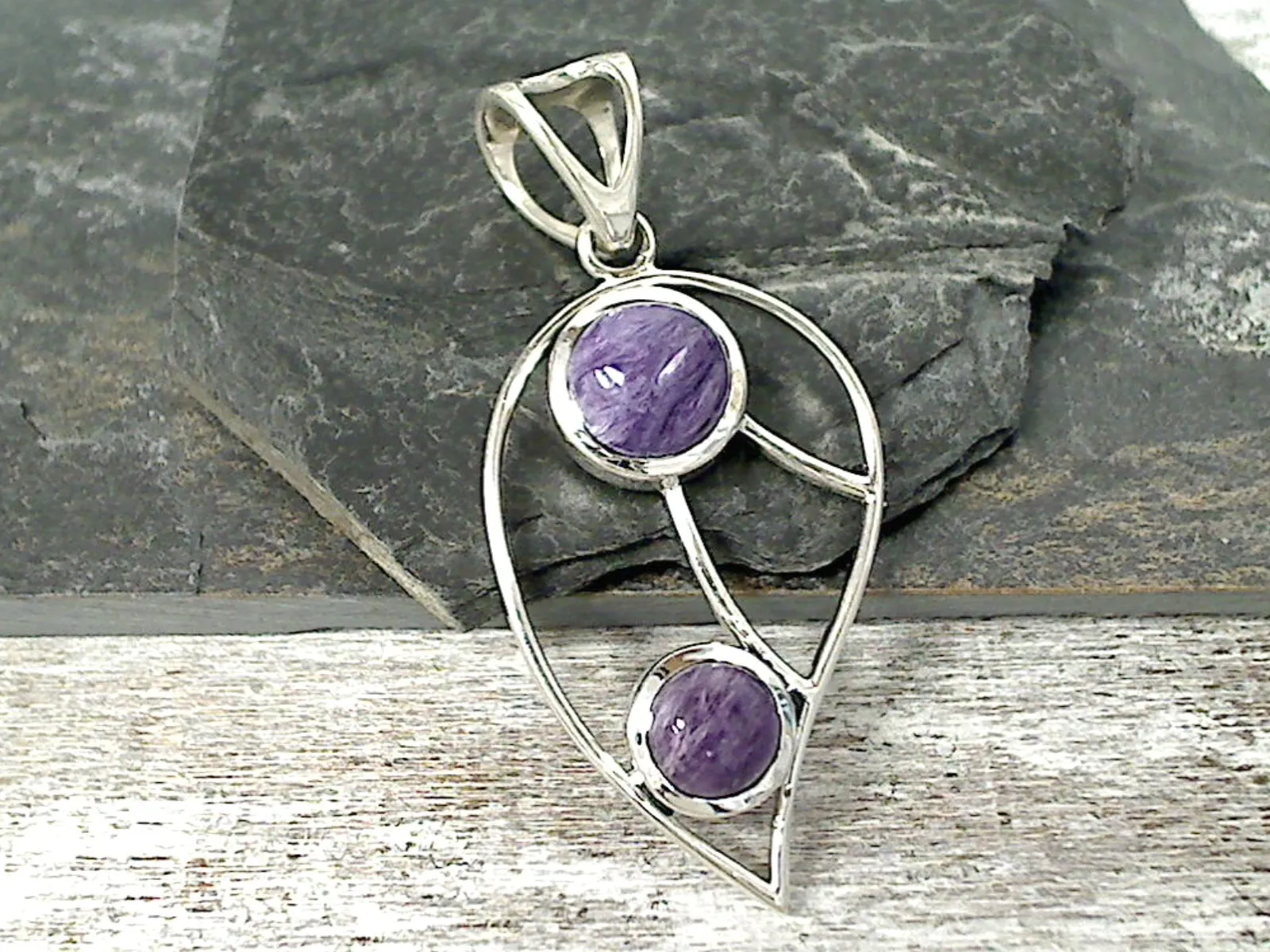 Charoite, Sterling Silver Pendant