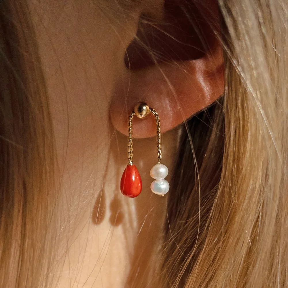 Coral Earrings