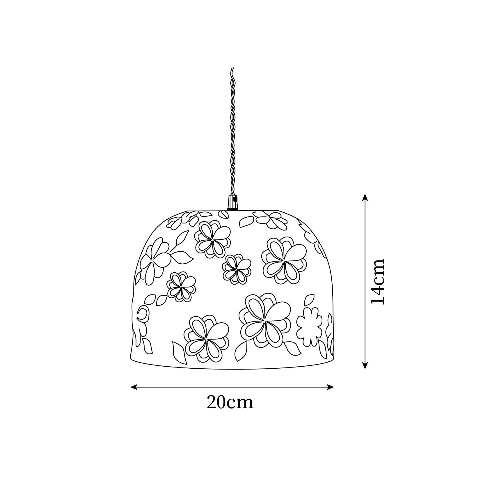 Corals Ceramics Pendant Lamp 7.8″- 5.5″