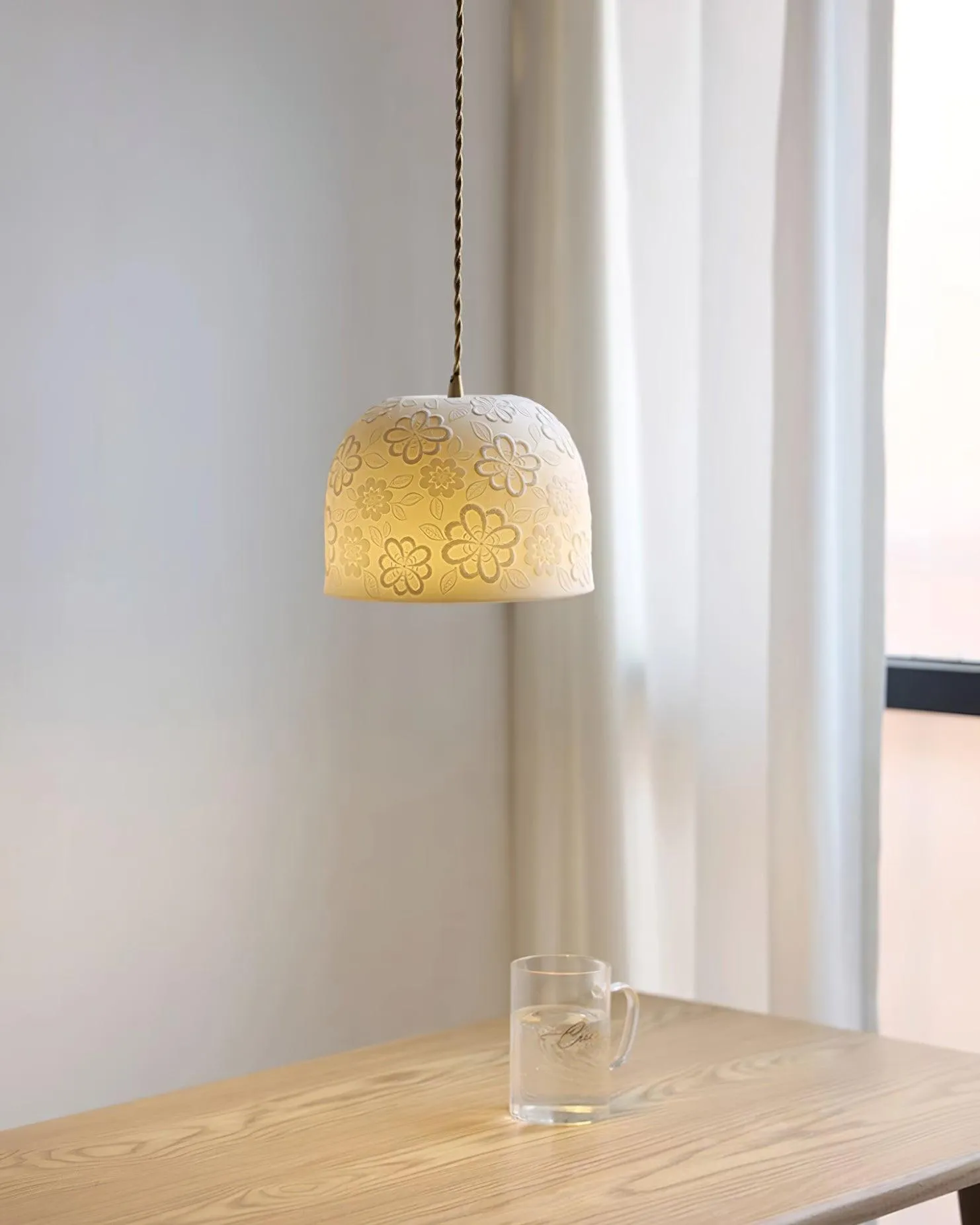 Corals Ceramics Pendant Lamp 7.8″- 5.5″