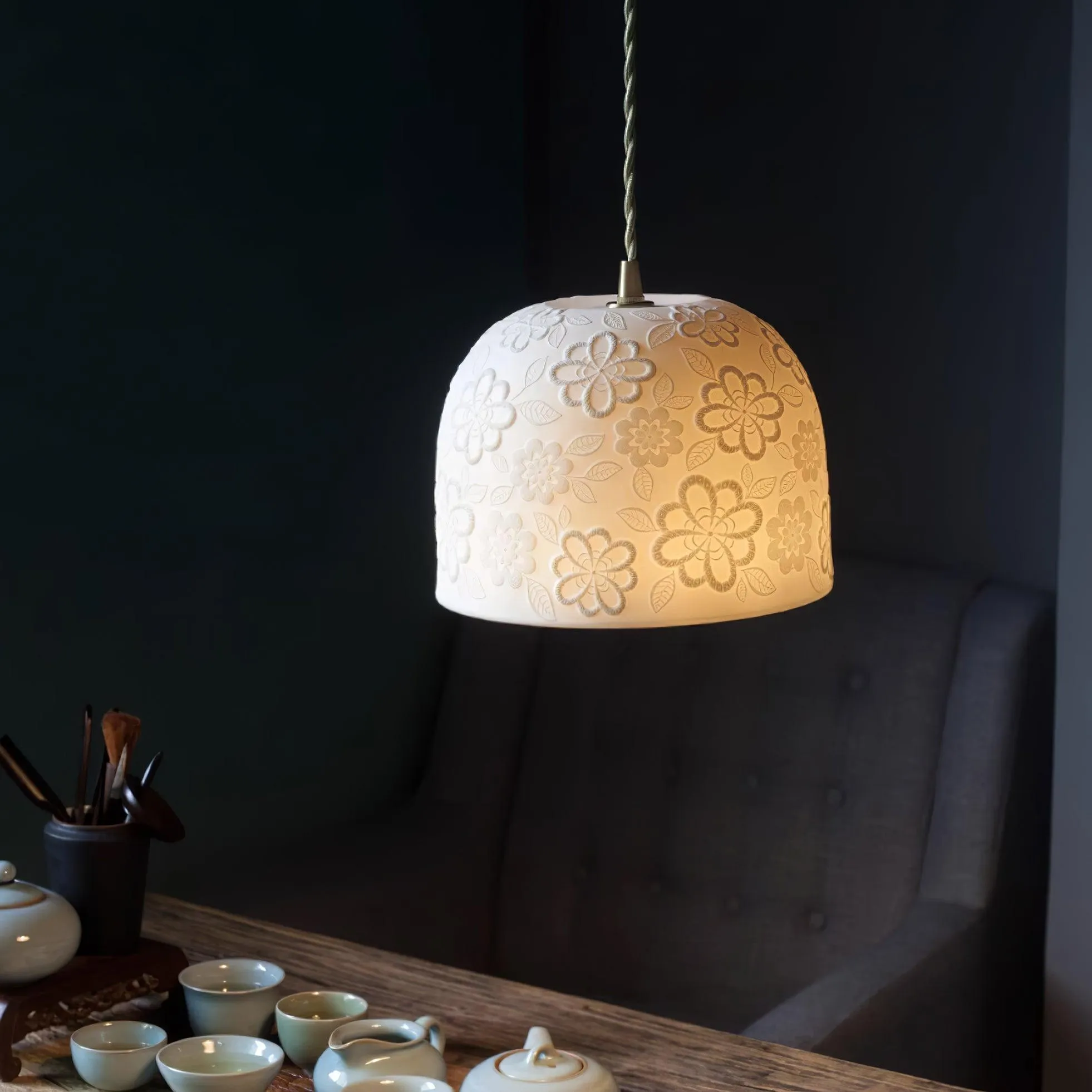 Corals Ceramics Pendant Lamp 7.8″- 5.5″