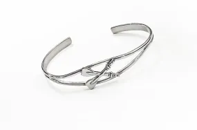 Crossed Oars in Thin Split Cuff Rowing Bracelet