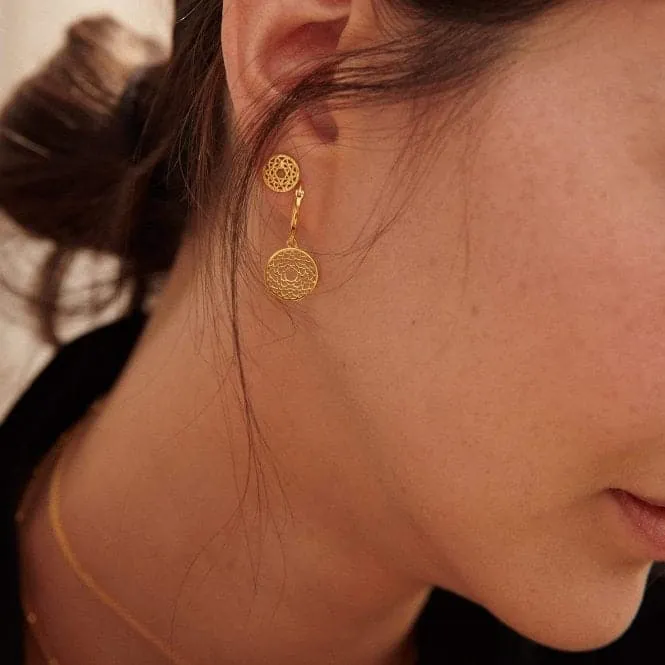 Crown Chakra 18ct Gold Platede Earrings ECHK2007