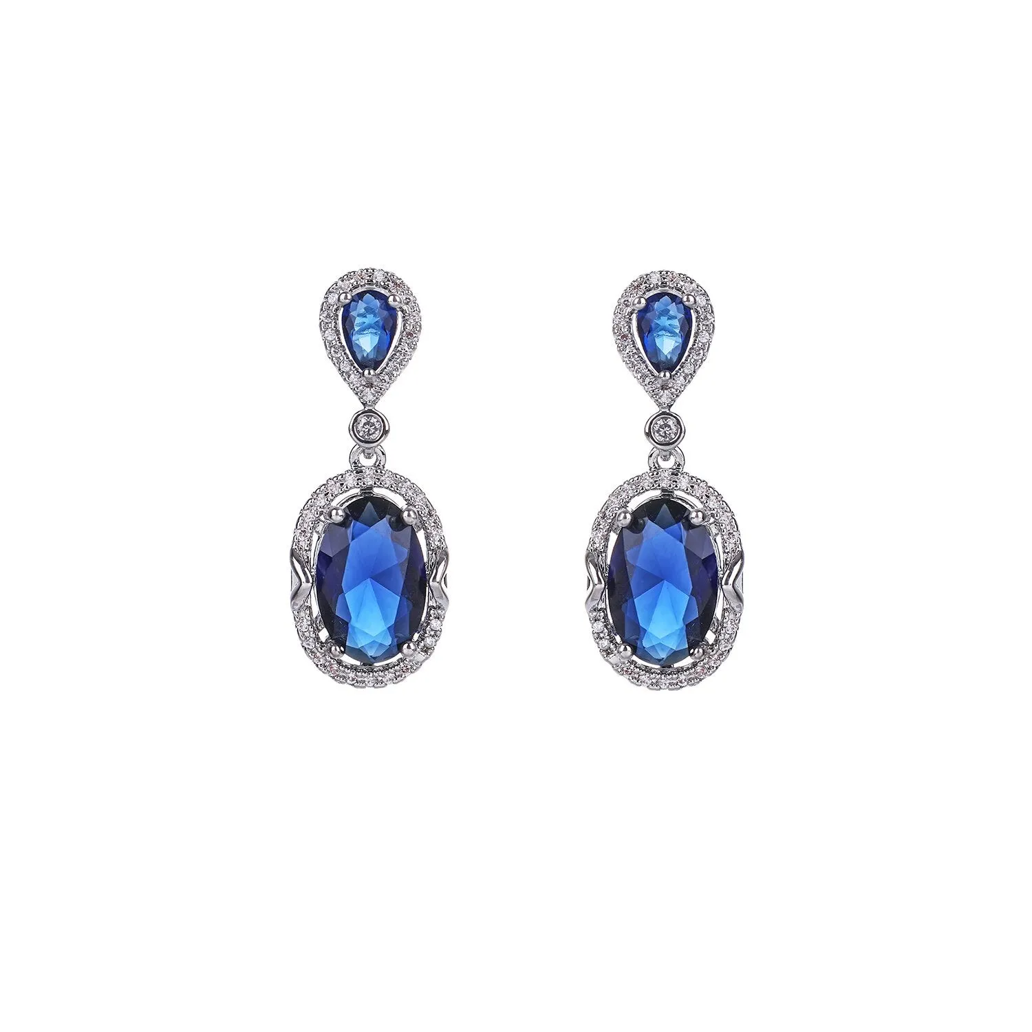 Cubic Zircon CZ Drop Earrings for Wedding, Crystals Dangle Earring for Bride, Women Girl Birthday Party Jewelry CE11380