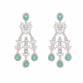 Cubic Zircon Fashion Dangle Earring for Women,Crystals Girls Party,Promt Drop Earrings Jewelry Accessories LYA166