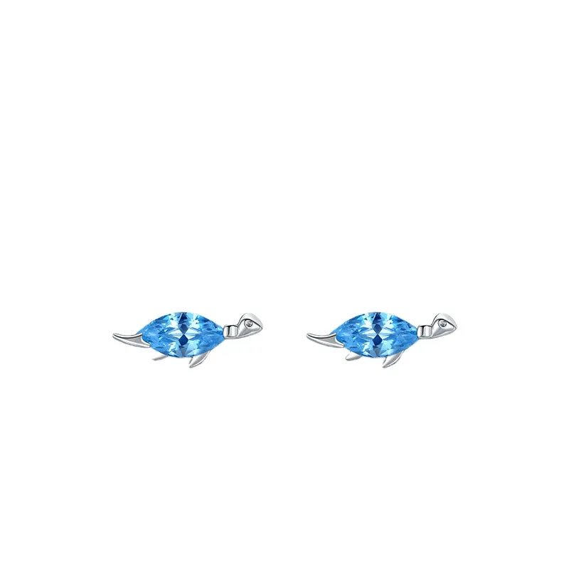 Cute Japanese and Korean Dinosaur Sterling Silver Earrings for Women