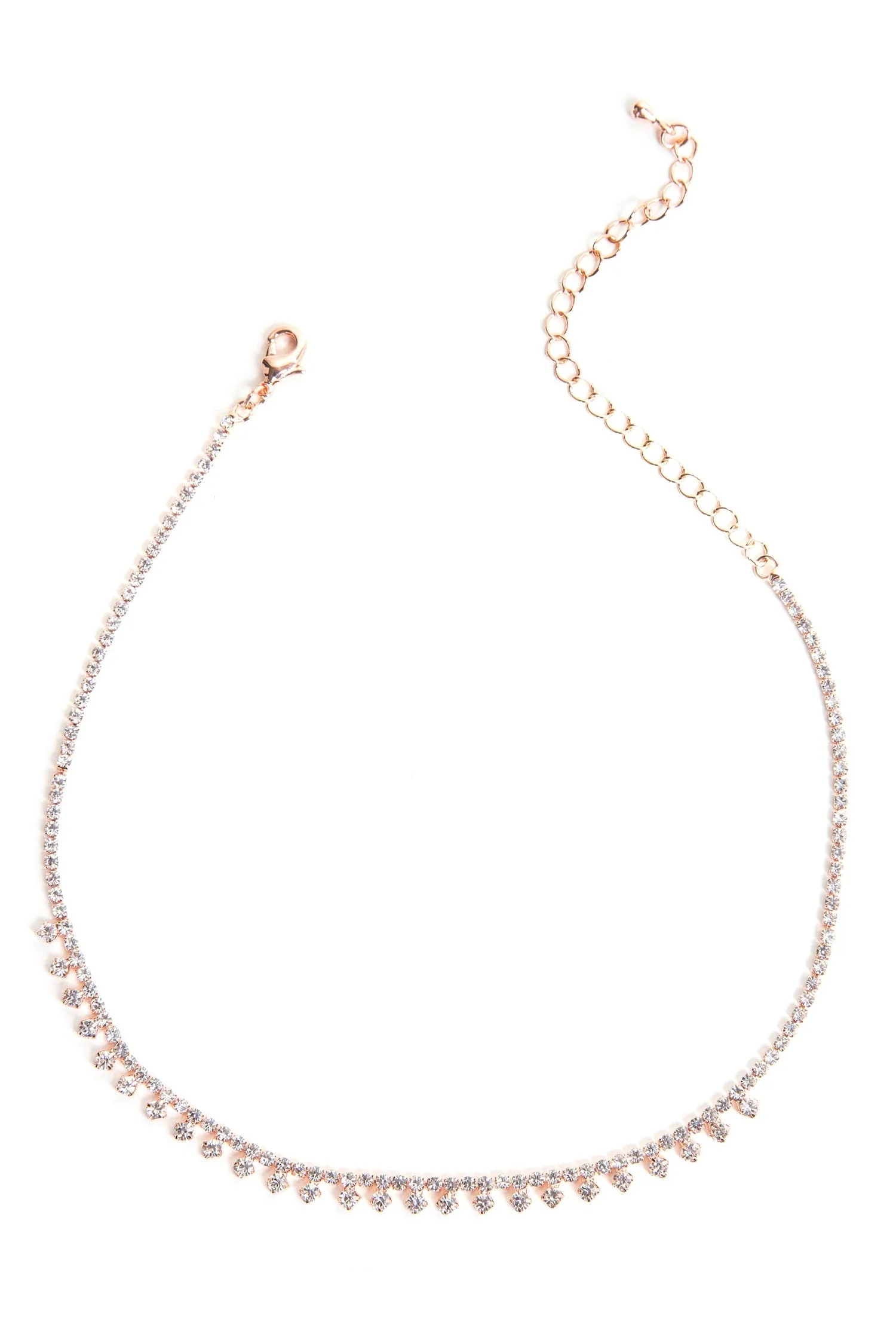 Dainty Drops Rhinestone Choker