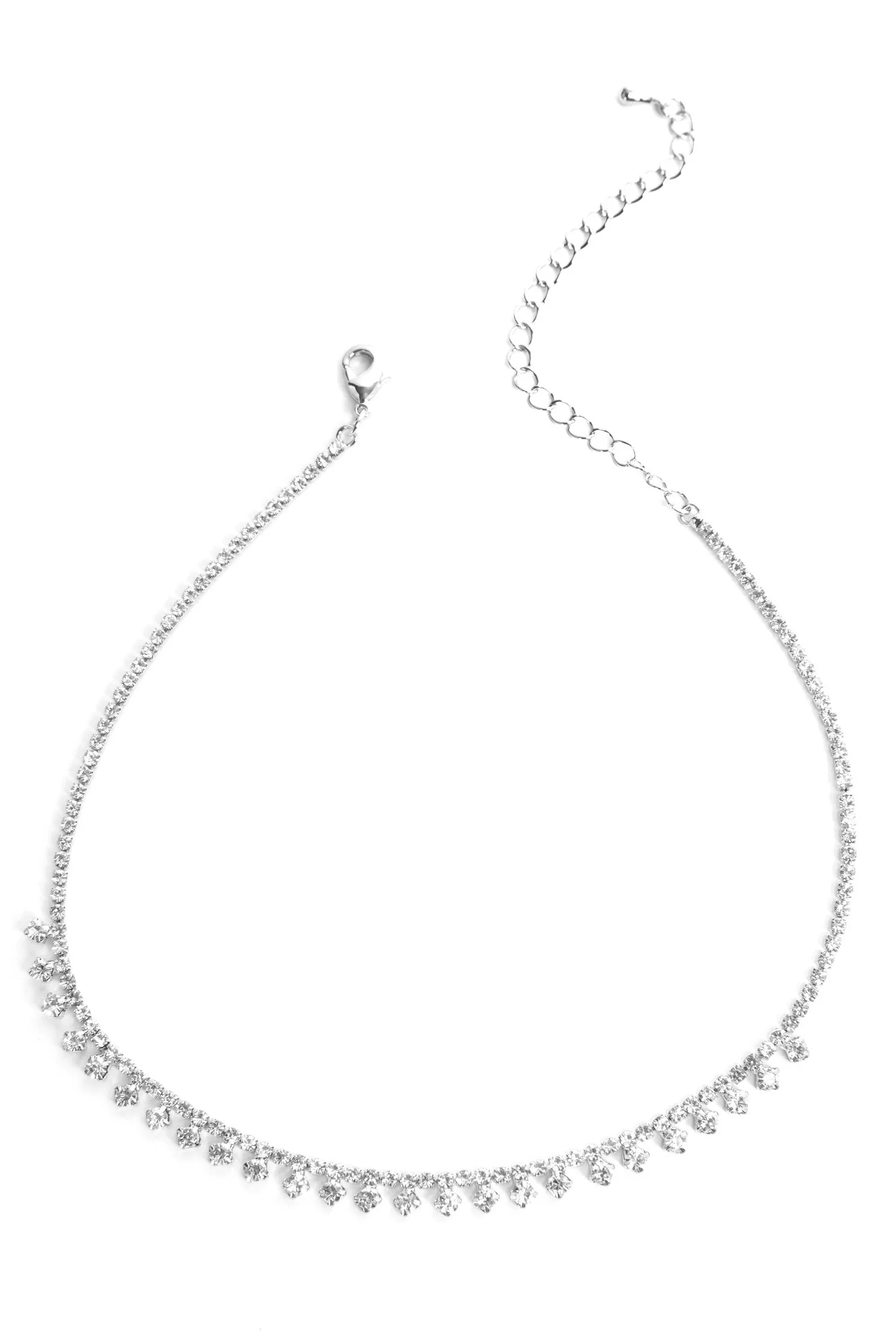 Dainty Drops Rhinestone Choker