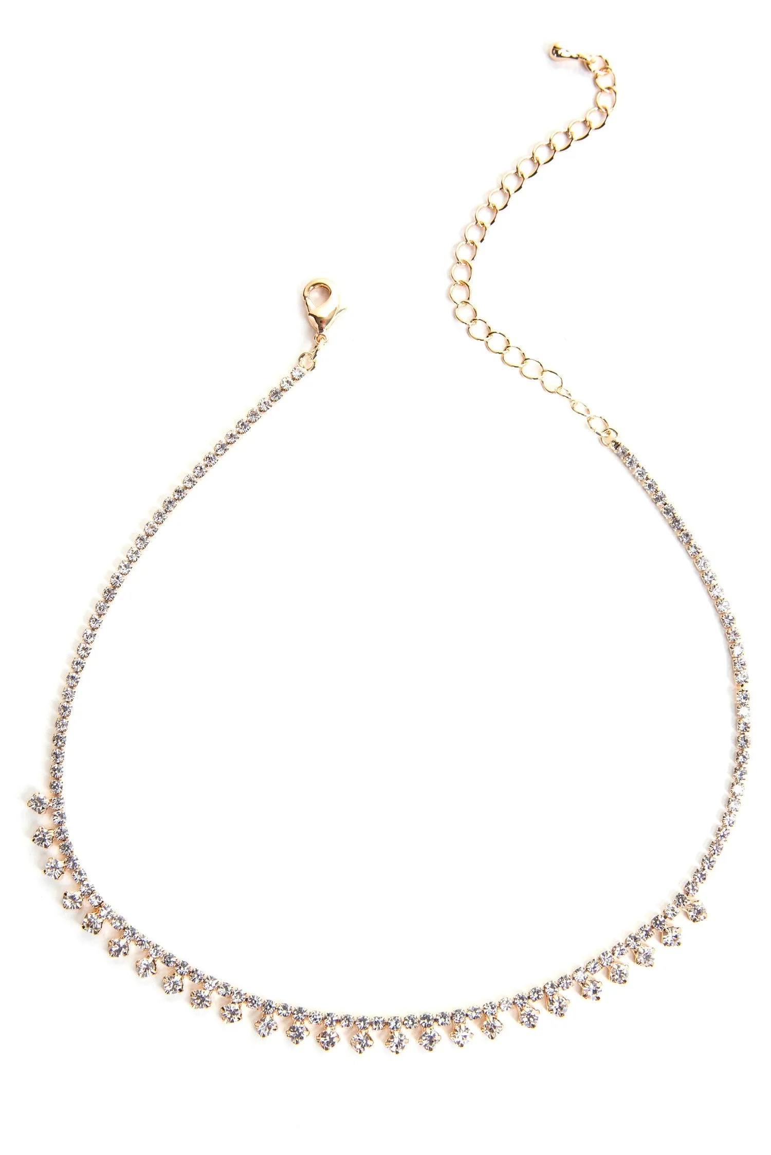 Dainty Drops Rhinestone Choker
