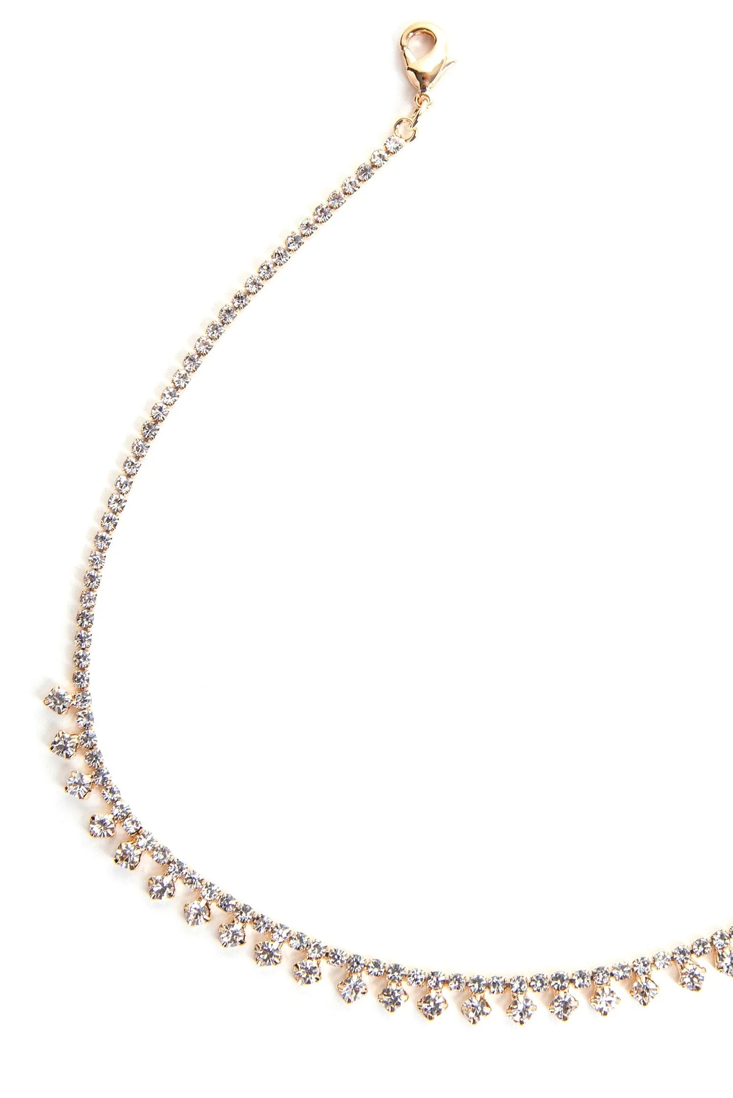 Dainty Drops Rhinestone Choker