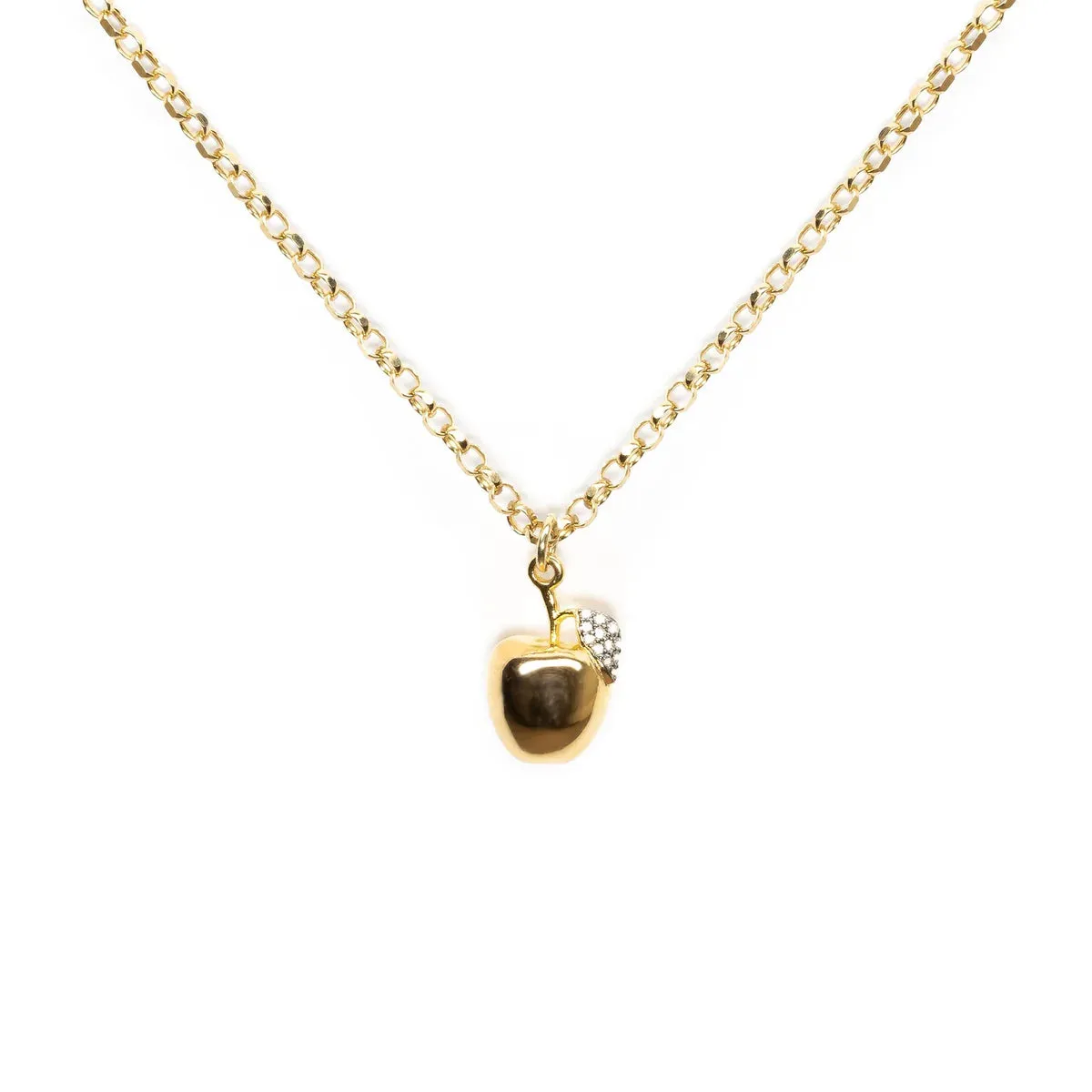 Diamond & Golden Apple Necklace