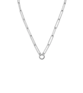 Diamond Link Open Chain White Gold with Chubby Annex Link