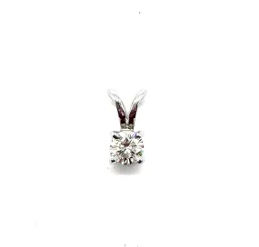 Diamond solitaire pendant