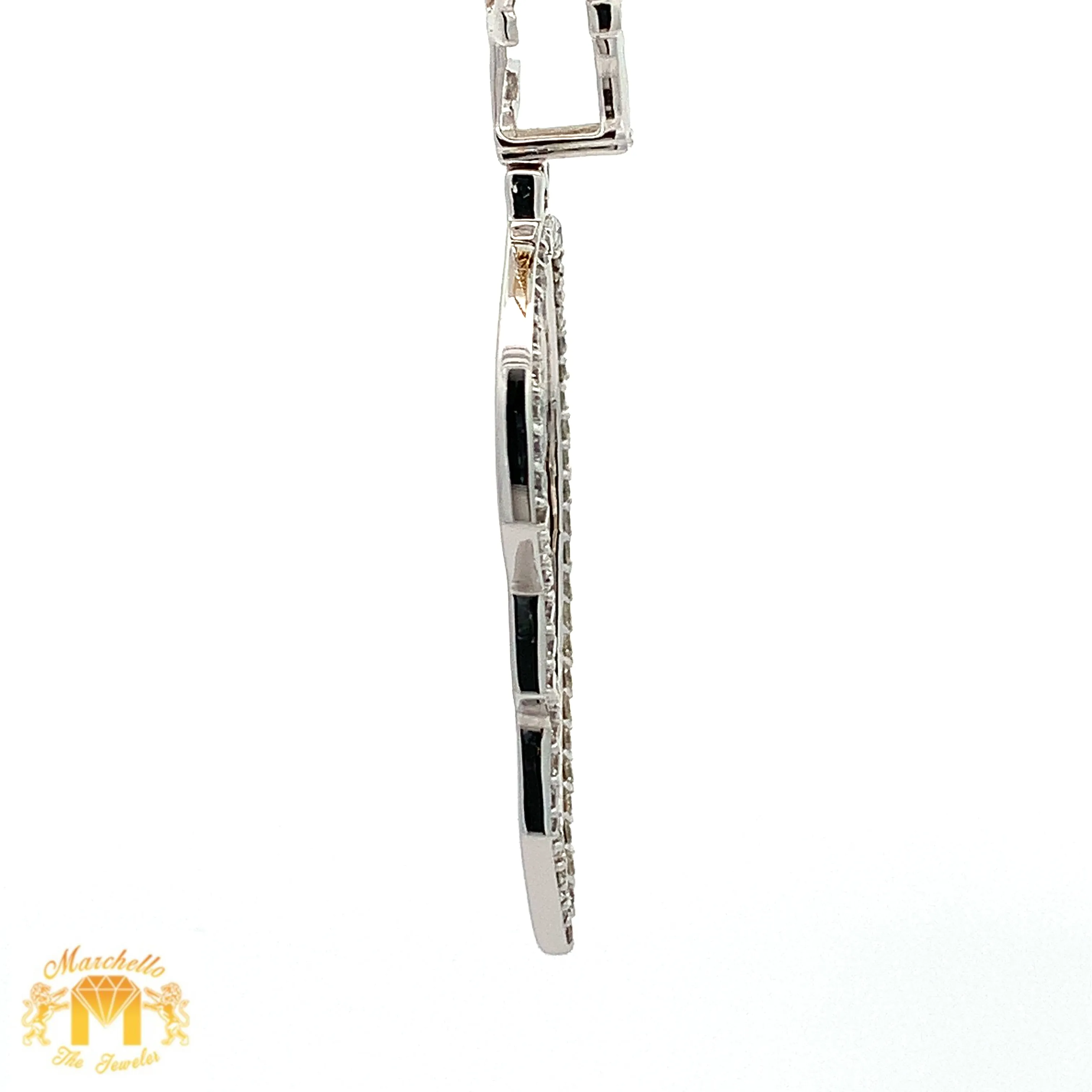 Diamonds and 14k Gold Custom Memory Picture Pendant & Gold Chain Set (broken heart shaped)