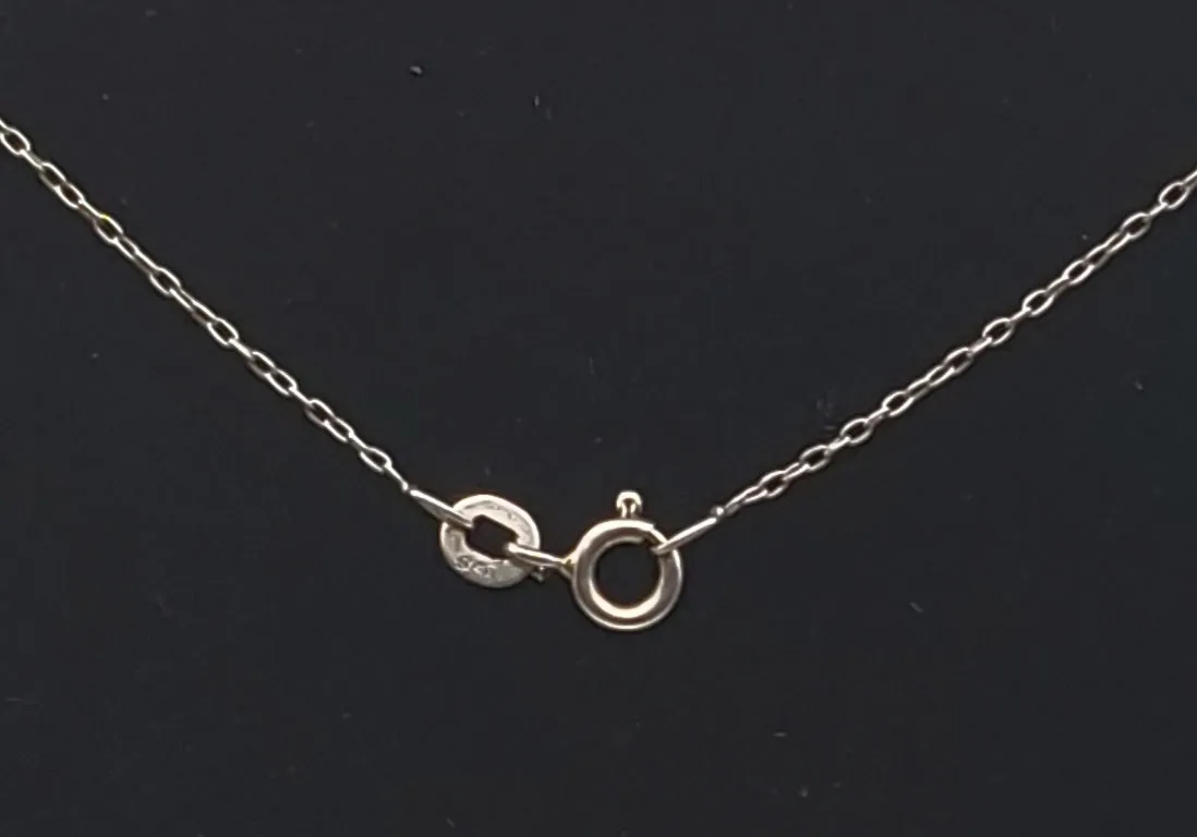 Dolphins Sterling Silver Hoop Pendant on Sterling Silver Chain Necklace - 18.5"