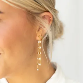 Double Strand Diamond Earrings