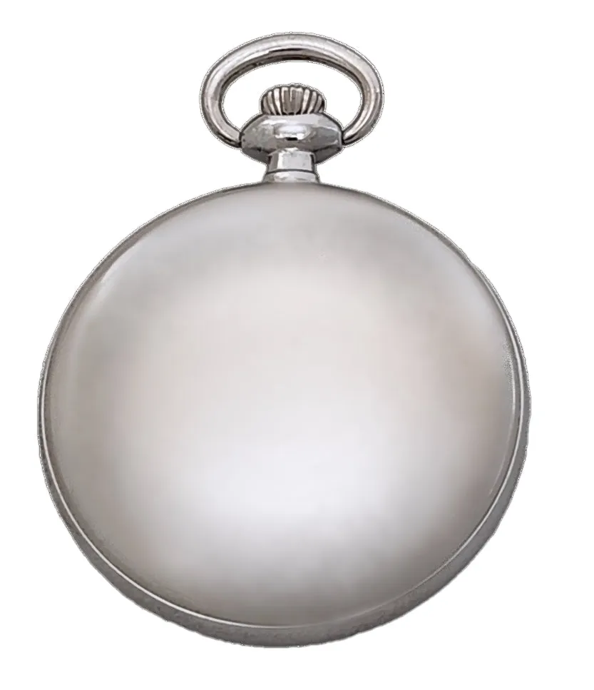 Dueber 112-532 Military Style Pocket Watch, Swiss Quartz Movement, Black Dial with Luminous Hands