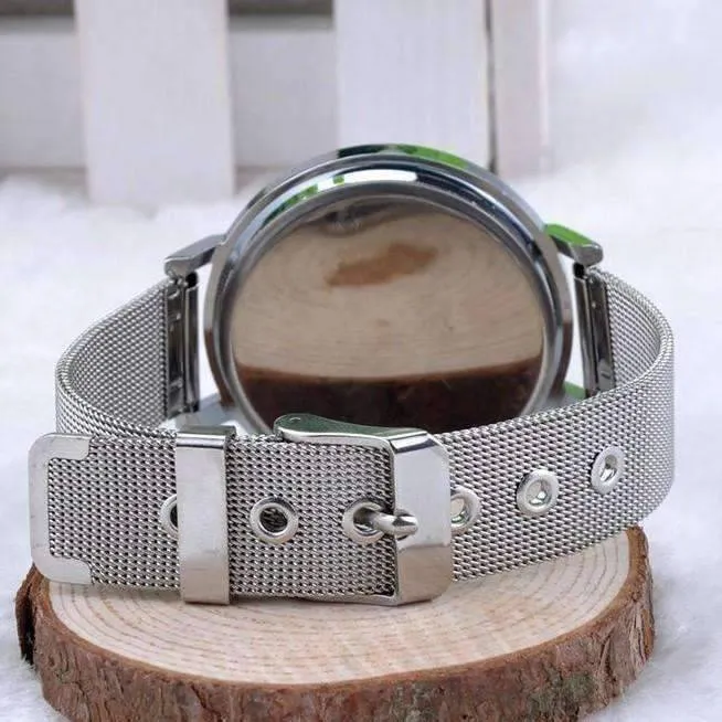 Eiffel Tower Silver Mesh Band Watch