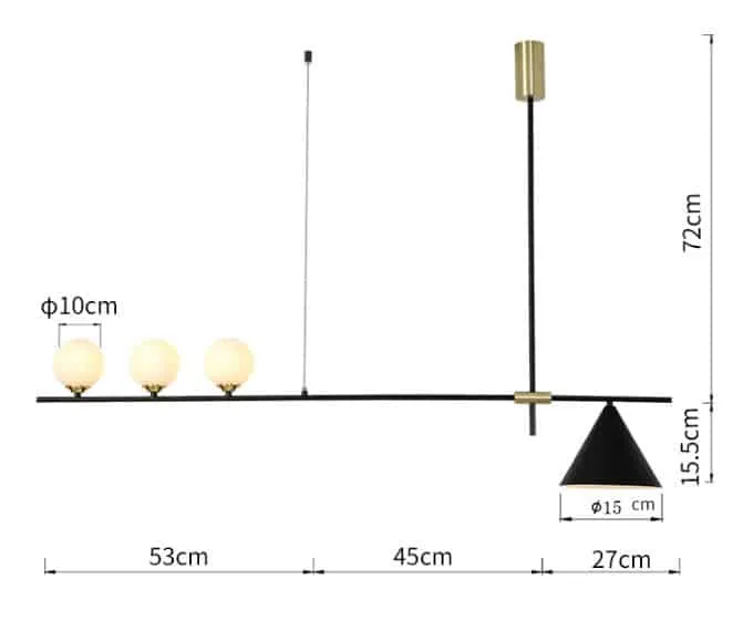 EIVIND Cone Creative Stick Pendant Lamp