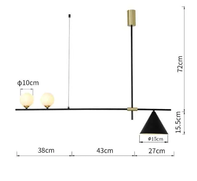 EIVIND Cone Creative Stick Pendant Lamp