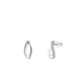 Elegant S925 Sterling Silver Geometric Stud Earrings with Zircon for Women