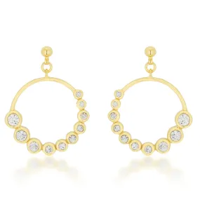 Eria Gold Graduated CZ Circle Earrings | 1ct