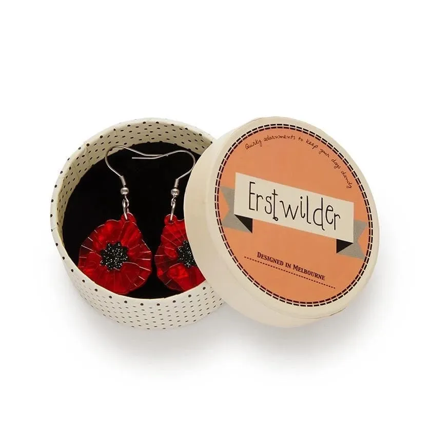 Erstwilder Poppy Field Drop Earrings