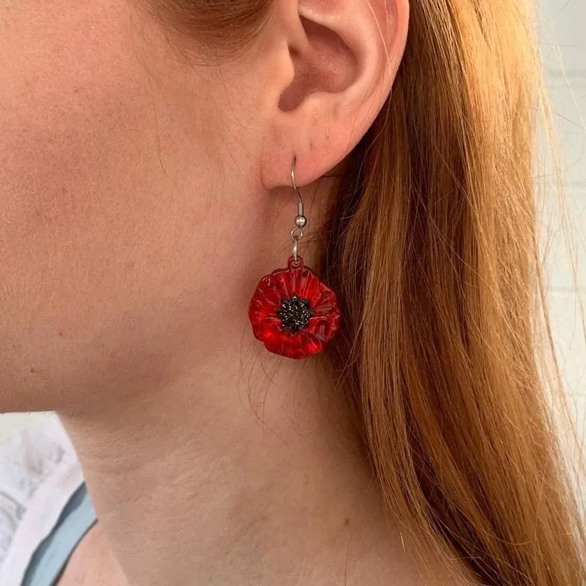 Erstwilder Poppy Field Drop Earrings
