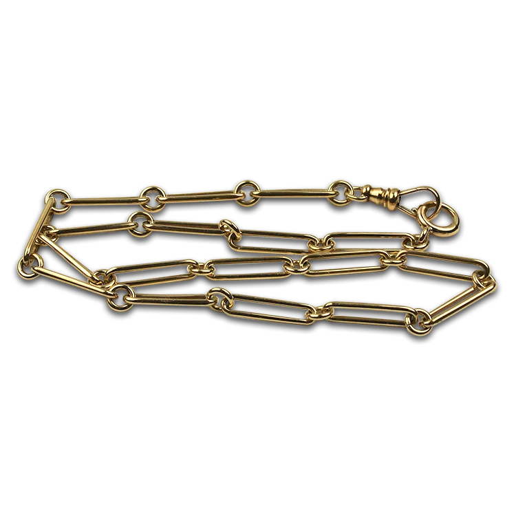 Estate 10k Yellow Gold 13.5" Watch Chain