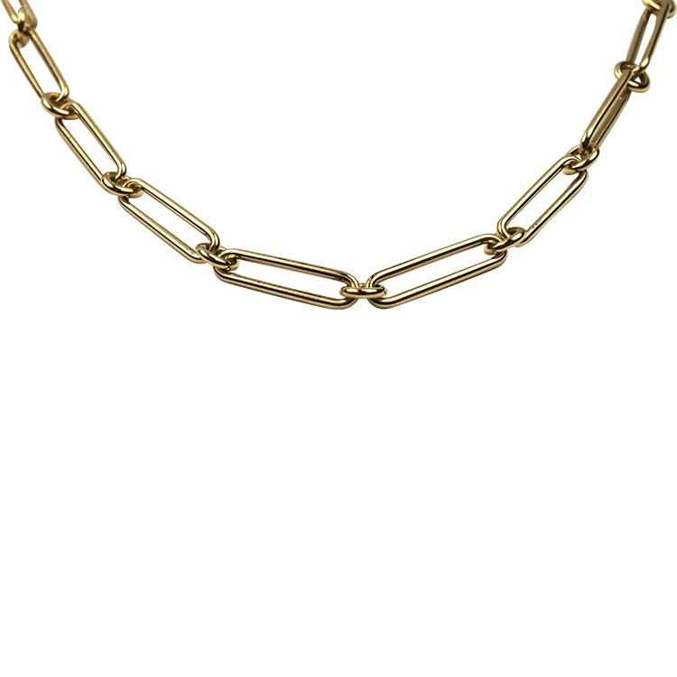 Estate 10k Yellow Gold 13.5" Watch Chain
