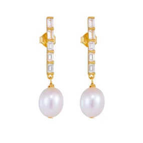 Exquisite Freshwater Pearl Dangle Earrings