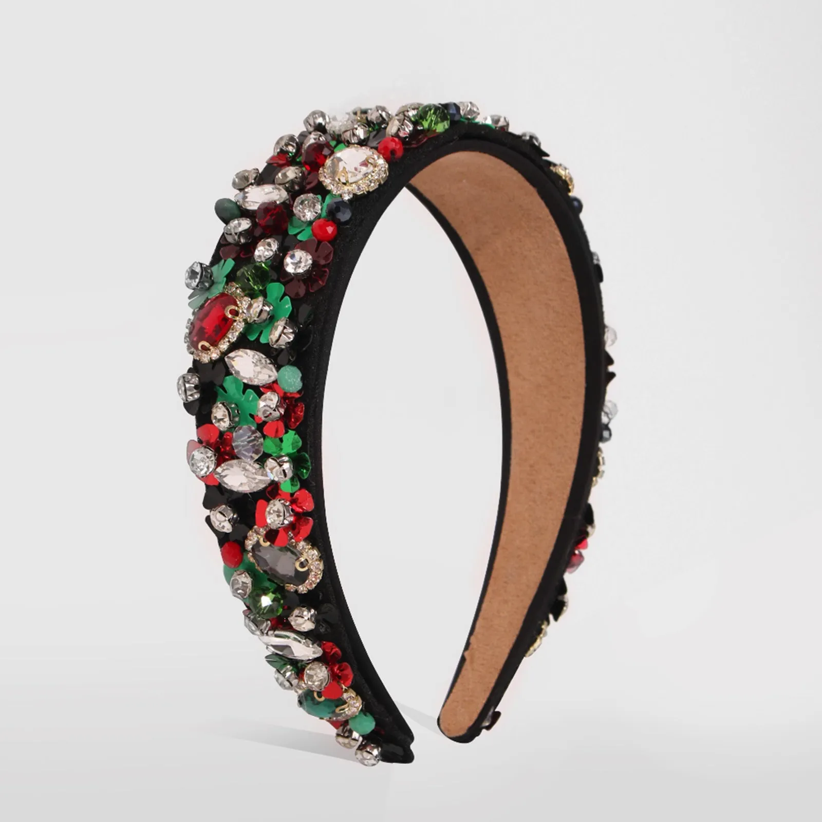 F2497 Floral Embellished Luxurious Headbands, Christmas Holiday Headbands