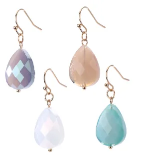 Faceted Teardrop Earrings
