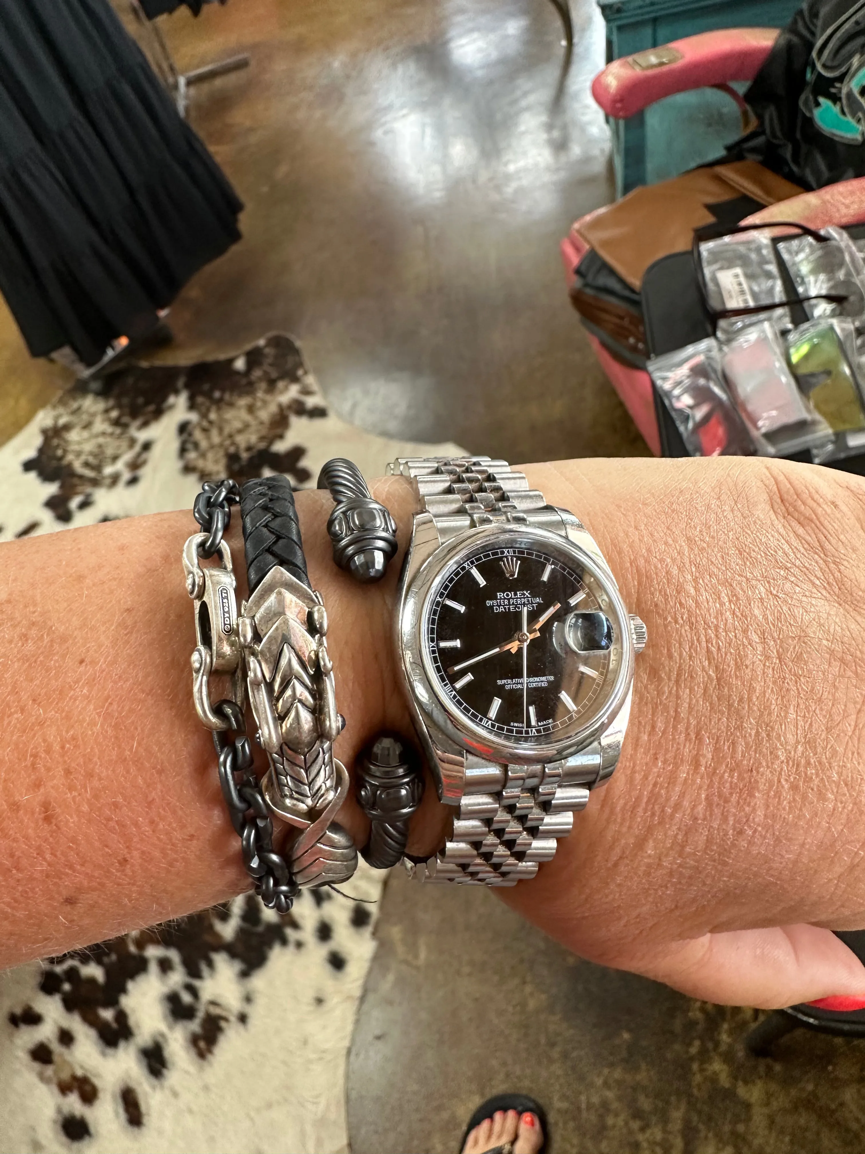 Fashion Circle Cable Cuff Bracelet