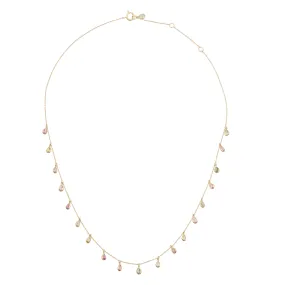 Flora, Multi Tourmaline Necklace, 18K Gold
