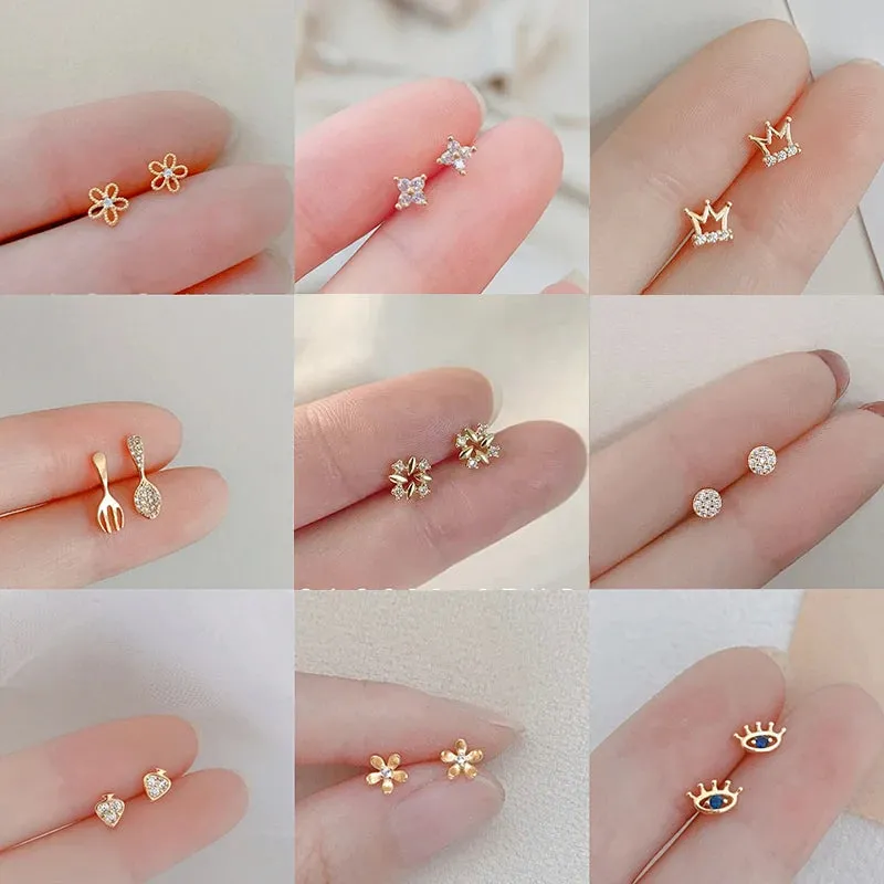 Flower Small Stud Earrings
