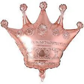 Foil Balloon Rose Gold Crown 1 pcs 30inch
