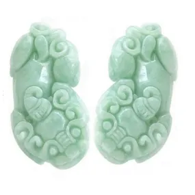 Fortune's Blessing Jade Pixiu Pendant in Sterling Silver