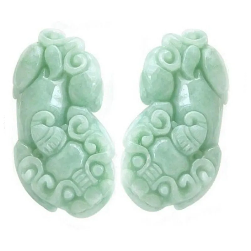 Fortune's Blessing Jade Pixiu Pendant in Sterling Silver