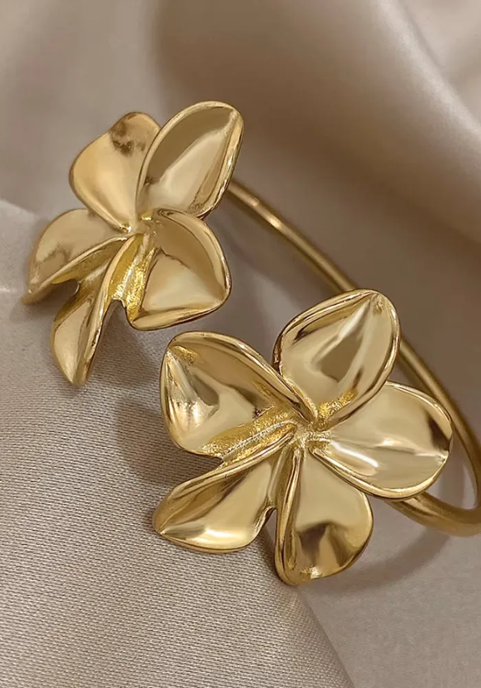 Frangipani Gold Cuff