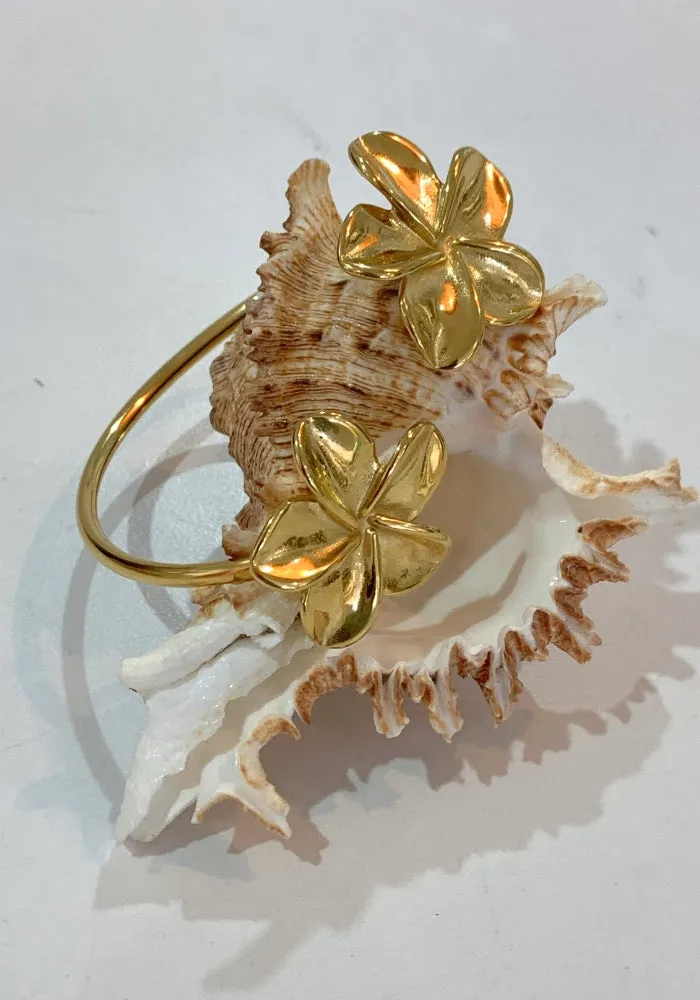 Frangipani Gold Cuff