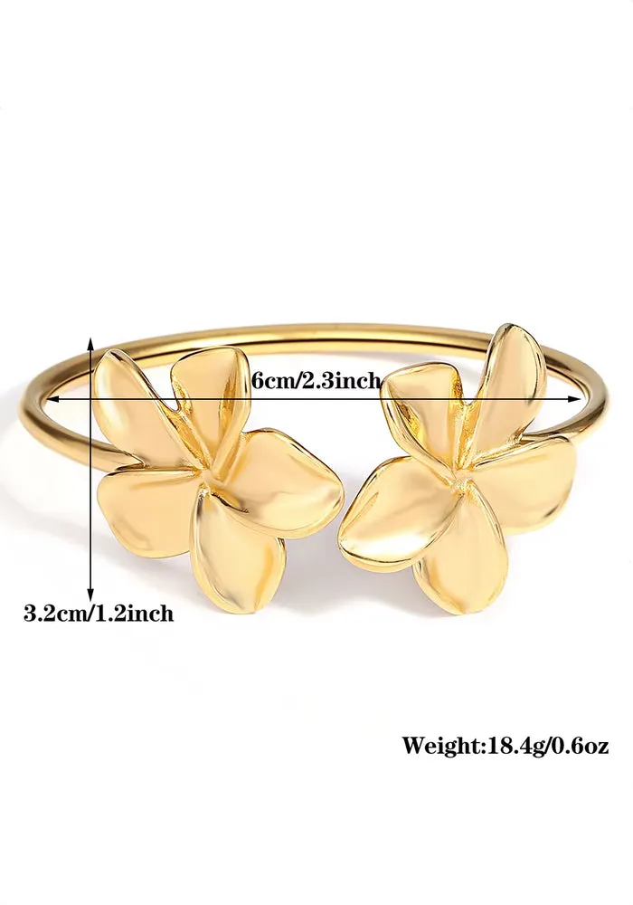 Frangipani Gold Cuff