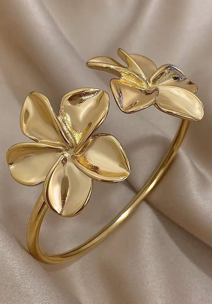 Frangipani Gold Cuff