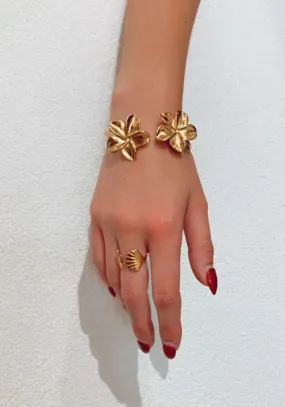 Frangipani Gold Cuff