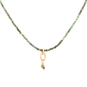 Gemstone Charm Clasp Necklace