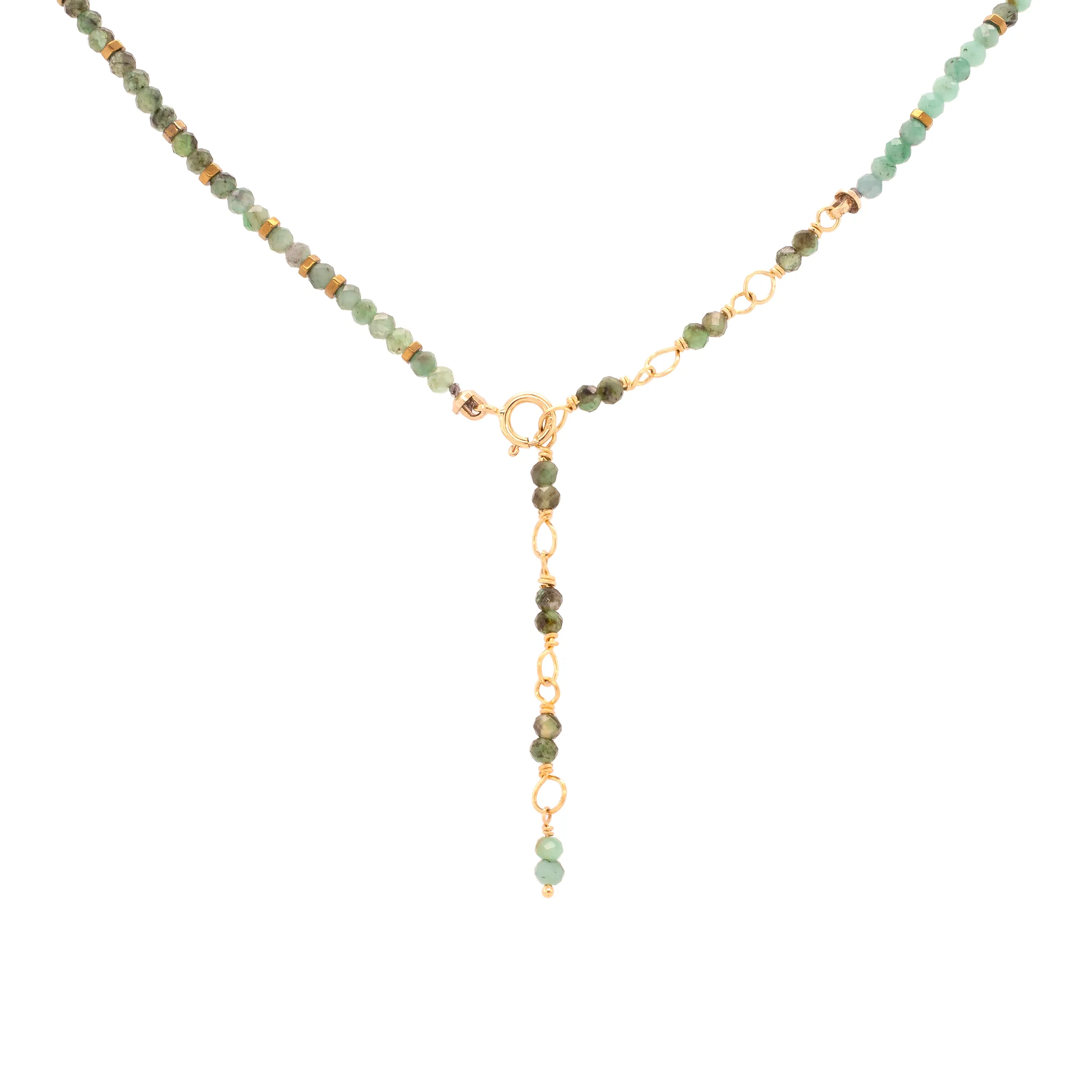 Gemstone Charm Clasp Necklace