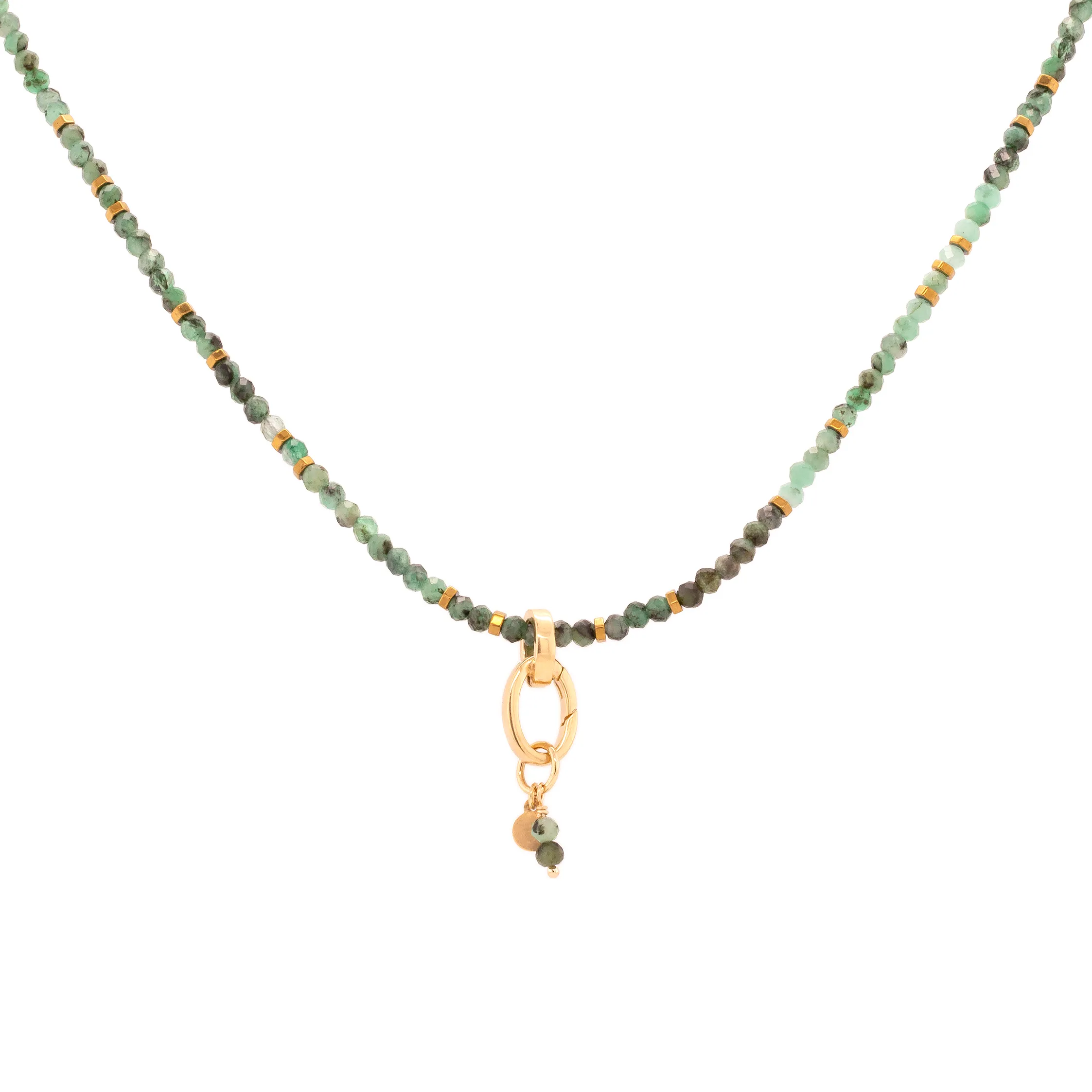 Gemstone Charm Clasp Necklace