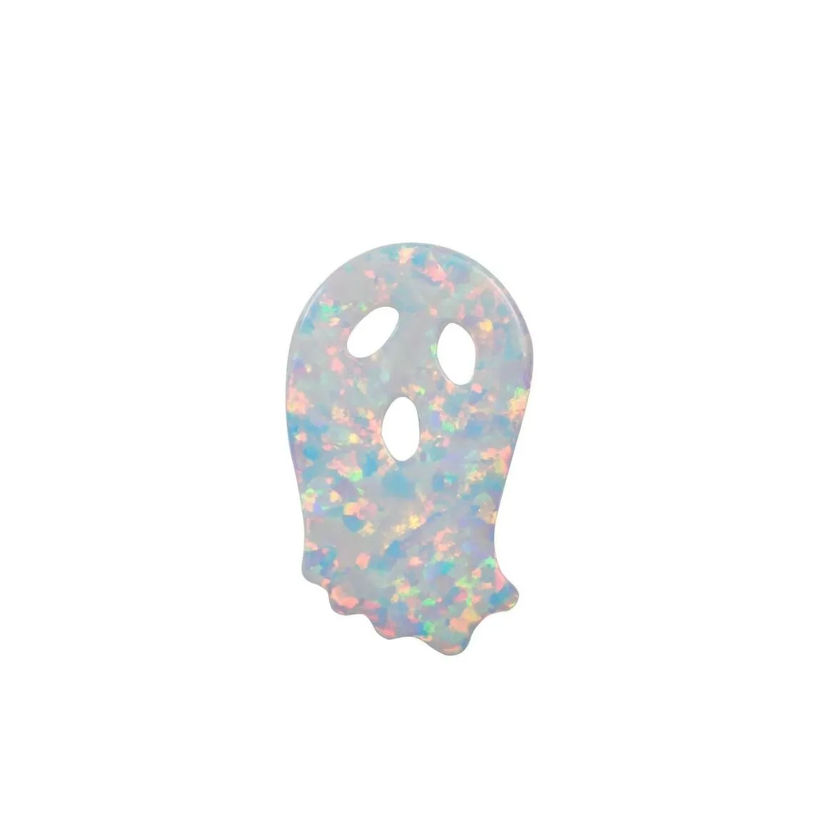Ghost Necklace, Phantom Opal Charm Sterling Silver Necklace