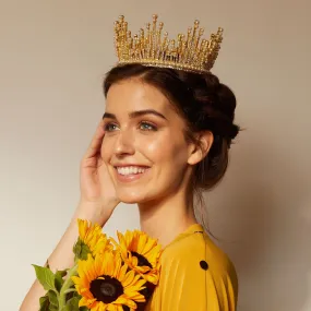 Gold Crown with Pearls - featured in Heat Magazine