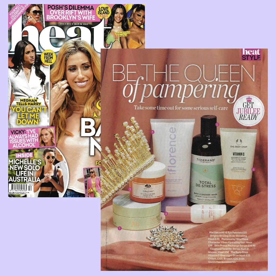 Gold Crown with Pearls - featured in Heat Magazine